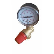 Biztonsági szelep, feszmérővel 1/2"BM-1/2"BM A, 2.5bar