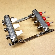 Komplett áramlásmérős osztó, 1"BB-3/4"eurokonus, 3 körös