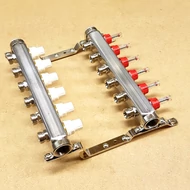 Komplett áramlásmérős osztó, 1"BB-3/4"eurokonus, 6 körös