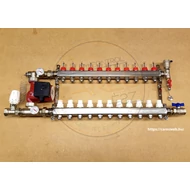 BASIC Komplett Padlófűtés osztó-gyűjtő modul, szivattyúval, 11 körös /rozsdamentes/  BASIC Komplett Padlófűtés osztó-gyűjtő modul, szivattyúval, 11 körös /rozsdamentes/