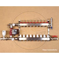 BASIC Komplett Padlófűtés osztó-gyűjtő modul, szivattyúval, 9 körös /rozsdamentes/  BASIC Komplett Padlófűtés osztó-gyűjtő modul, szivattyúval, 9 körös /rozsdamentes/
