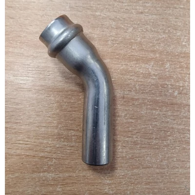 Steel-Inox press ív, 45°, 1 tokos, 18mm