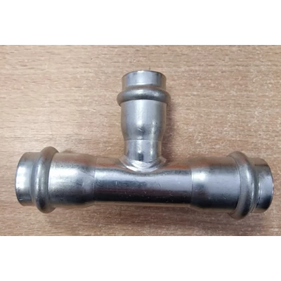 Steel-Inox press T-idom, szűkített 22mm-18mm-22mm