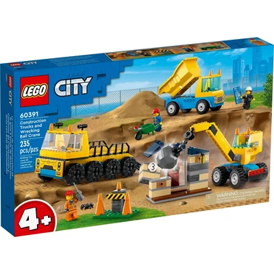 60391 LEGO City Építőipari teherautók és bontógolyós daru