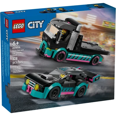 60406 LEGO City Versenyautó és autószállító teherautó