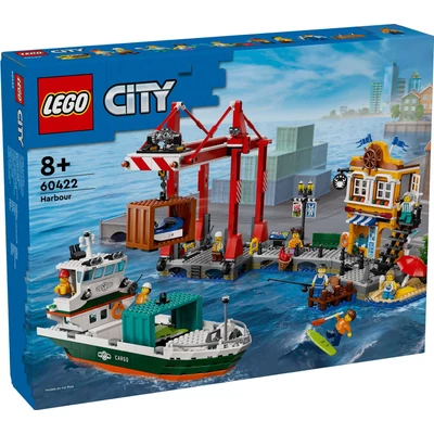 60422 LEGO City Tengerparti kikötő teherszállító hajóval