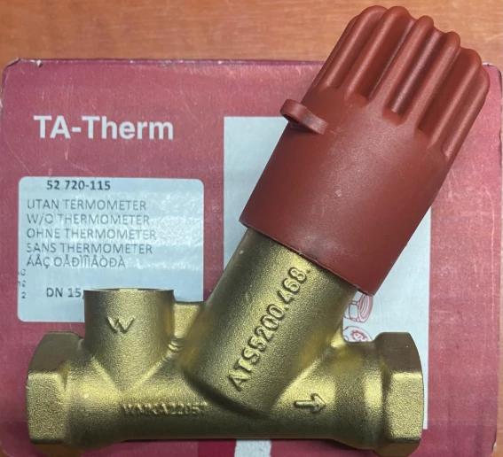 TA Therm cirkulációs hálózati termosztatikus szelep 35-80°C, DN15