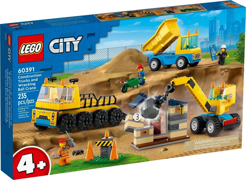 60391 LEGO City Építőipari teherautók és bontógolyós daru