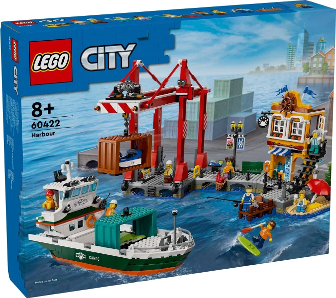 60422 LEGO City Tengerparti kikötő teherszállító hajóval